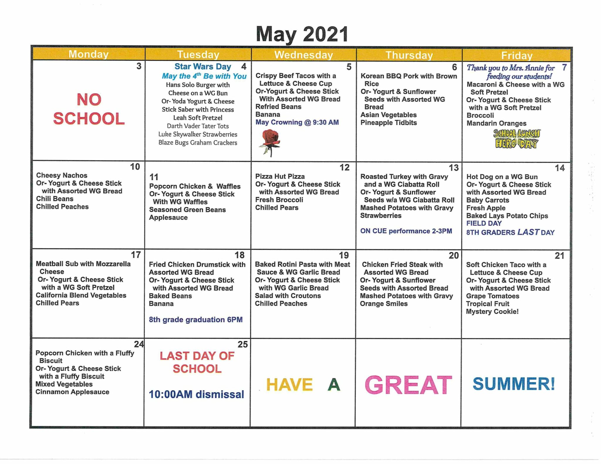 Lunch Menu All Saints School All Saints School